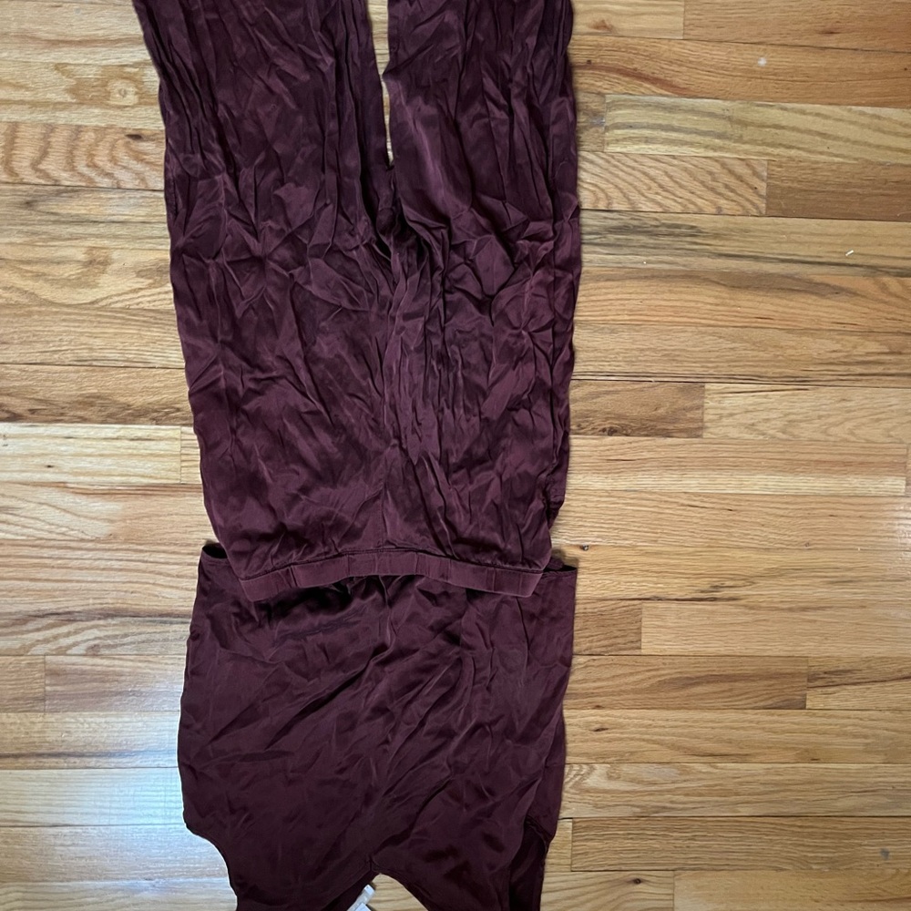 Lunya Washable Silk Rich Burgundy set